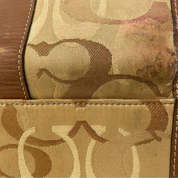 Vintage Coach Long Wallet Tan And Brown - Picture 4 of 5